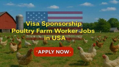 Visa Sponsorship Poultry Farm Worker Jobs in USA