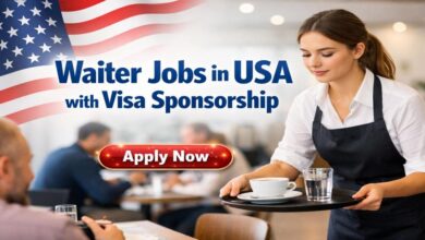 Waiter Jobs in USA with Visa Sponsorship
