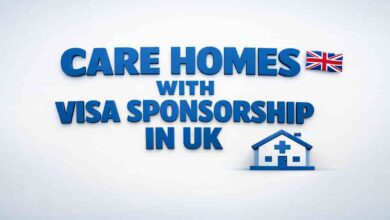 Care Homes with Visa Sponsorship in UK