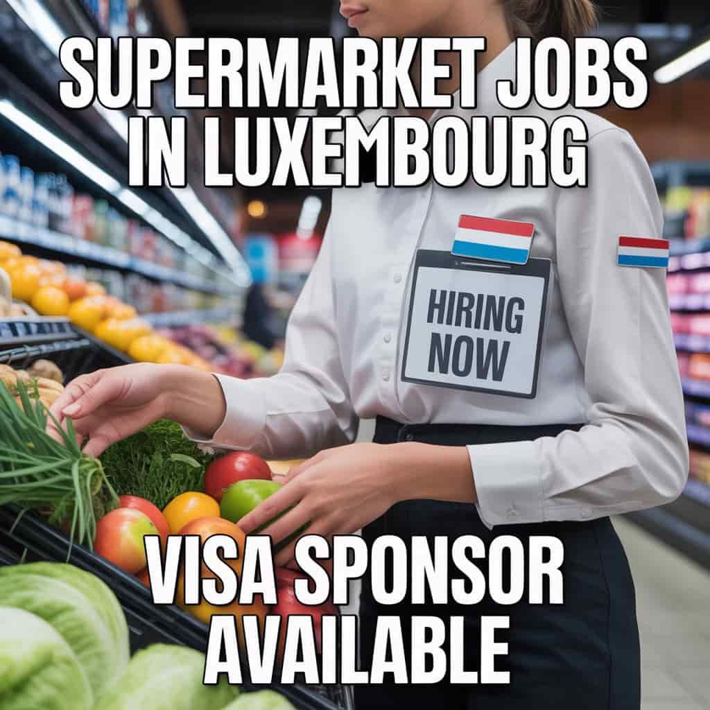 Supermarket Jobs in Luxembourg with Visa Sponsor