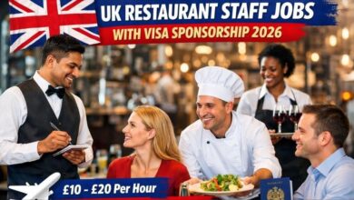 UK Restaurant Staff Jobs With Visa Sponsorship