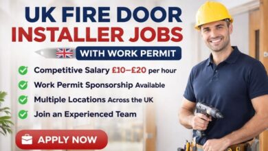 UK Fire Door Installer Jobs with Work Permit