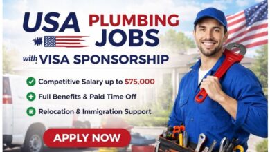 USA Plumbing Jobs with Visa Sponsorship