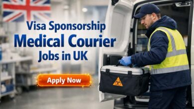 Visa Sponsorship Medical Courier Jobs in UK