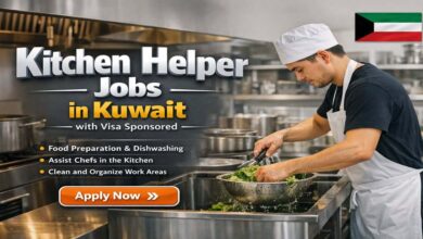 Kitchen Helper Jobs in Kuwait with Visa Sponsored