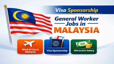 Visa Sponsorship General Worker Jobs in Malaysia