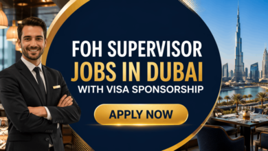 FOH Supervisor Jobs in Dubai with Visa Sponsorship