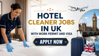 Hotel Cleaner Jobs in UK with Work Permit and Visa