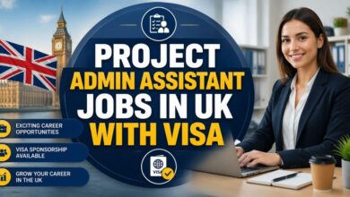Project Admin Assistant Jobs in UK with Visa