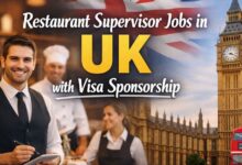 Restaurant Supervisor Jobs in UK with Visa Sponsorship