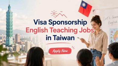 Visa Sponsorship English Teaching Jobs in Taiwan